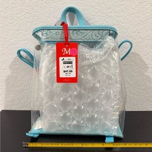 Montana West Clear and Blue Women's Backpack